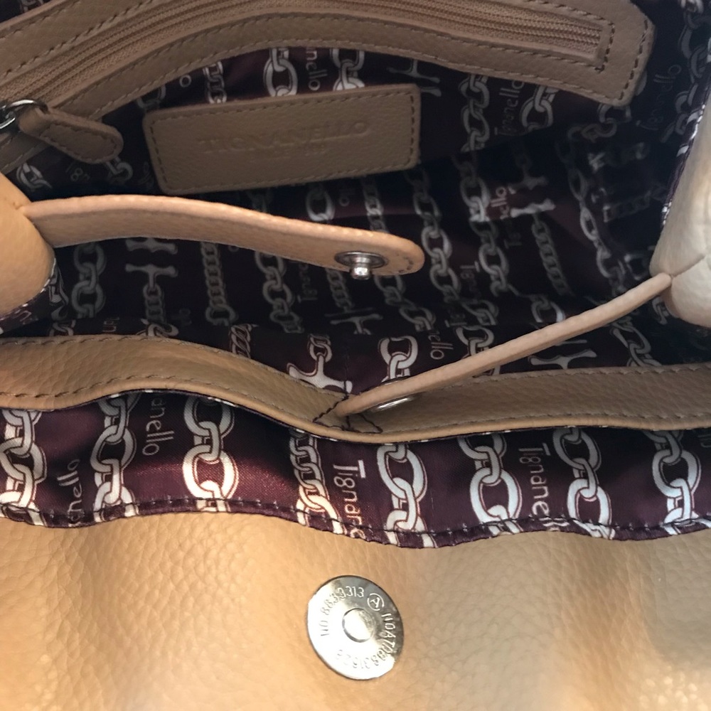 Tignanello Tan Leather Tote Purse - Picture 2 of 4